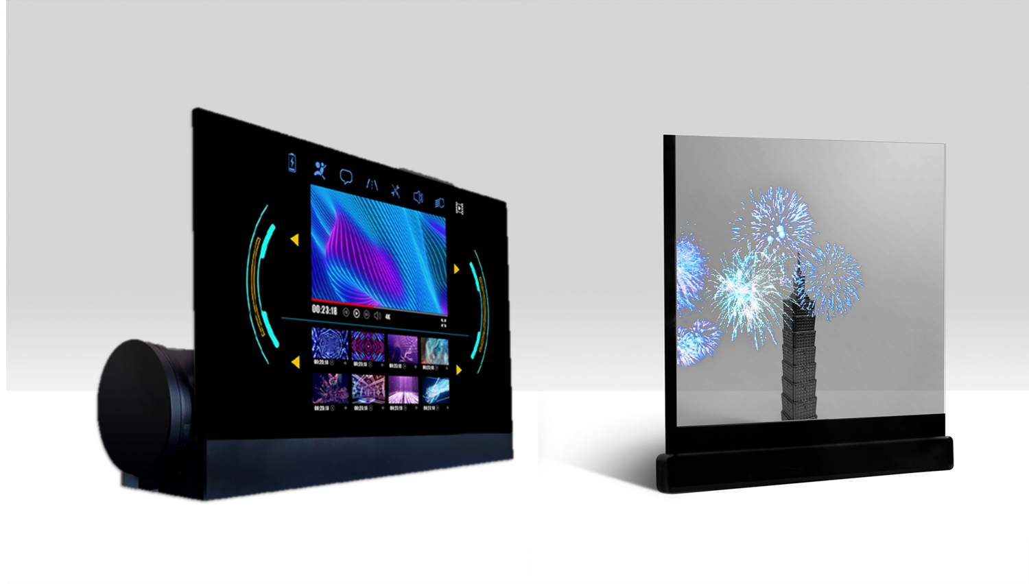 可捲式、折疊性、高透明